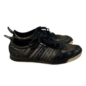 Diesel Zapatillas Leroy Leather Sneakers Brown Black Men's Size 9.5